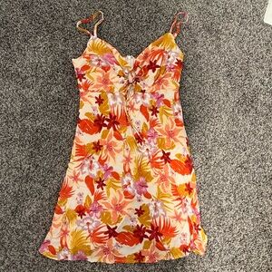 Lulus Floral Print Mini Dress